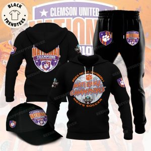 Clemson Tigers 2023 NCAA Men’s Soccer National Champions College Cup Black Design Hoodie Longpant Cap Set