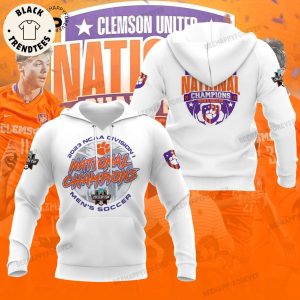 Clemson Tigers 2023 NCAA Men’s Soccer National Champions College Cup White Design Hoodie Longpant Cap Set
