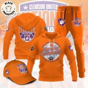 Clemson Tigers 2023 NCAA Men’s Soccer National Champions College Cup Design Hoodie Longpant Cap Set