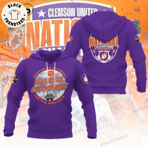 Clemson Tigers 2023 NCAA Men’s Soccer National Champions College Cup Design Purple Design 3D Hoodie