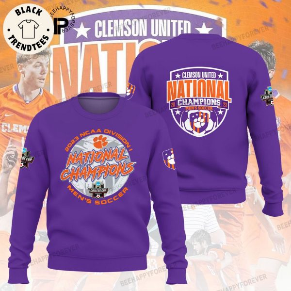 Clemson Tigers 2023 NCAA Men’s Soccer National Champions College Cup Design Purple Design 3D Hoodie