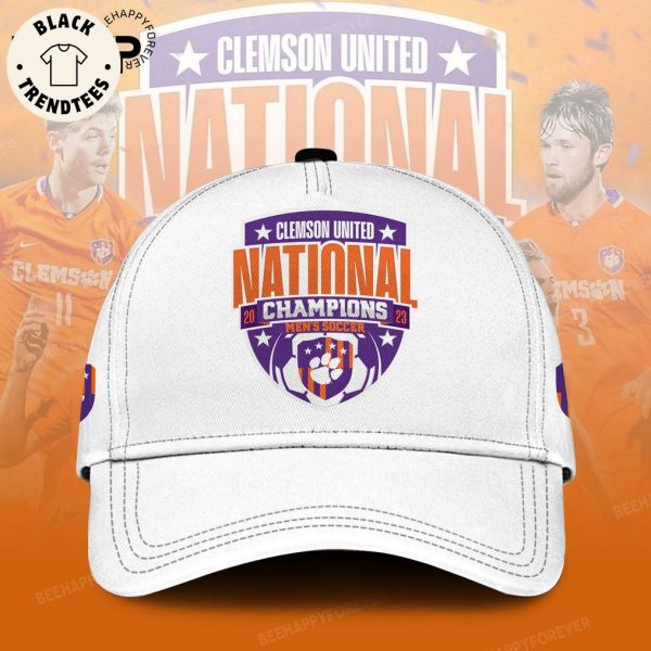 Clemson Tigers 2023 NCAA Men’s Soccer National Champions College Cup Design White Hoodie Longpant Cap Set