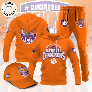 Clemson Tigers 2023 NCAA Men’s Soccer National Champions College Cup Orange Design Hoodie Longpant Cap Set