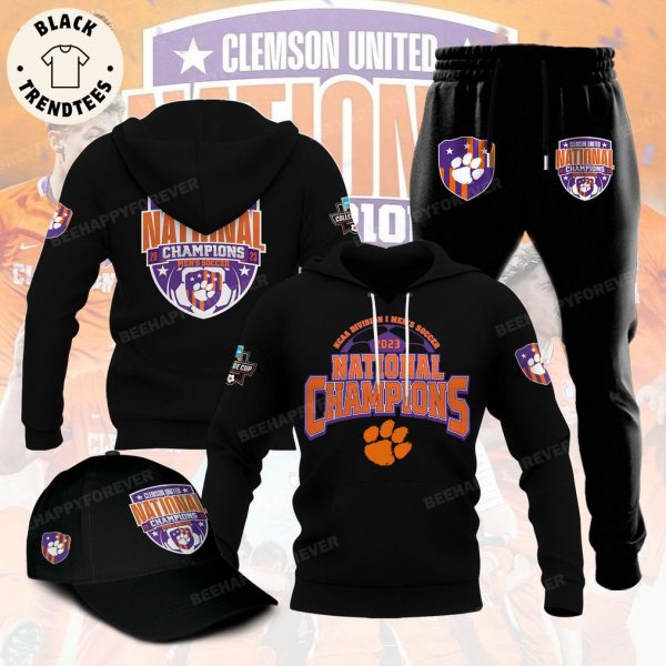 Clemson Tigers 2023 NCAA Men’s Soccer National Champions College Cup Black Design Hoodie Longpant Cap Set