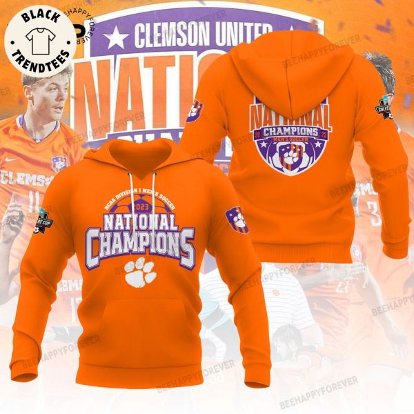 Clemson Tigers 2023 NCAA Men’s Soccer National Champions Orange Design Hoodie Longpant Cap Set