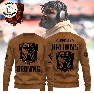 Cleveland Browns-NFL Veterans Day Brown Design 3D Sweater