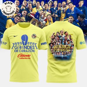 Club America Campeon Caliente Yellow Design 3D T-Shirt