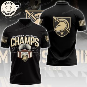 Commander In Chief’s Trophy Champs 2023 Black Design 3D Polo Shirt