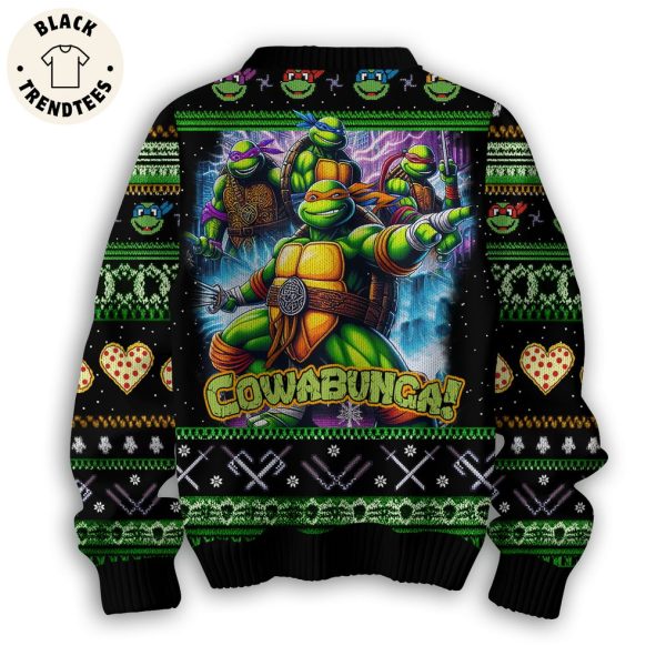 Cowabunga Black Design 3D Sweater