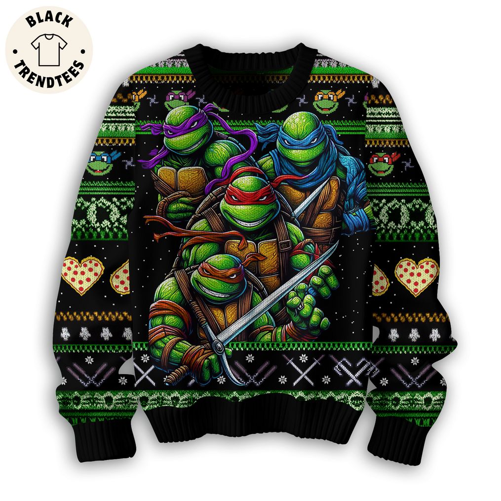 Cowabunga Black Design 3D Sweater