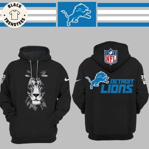 Detroit Lions Football NFL Logo Blue  Design 3D Hoodie