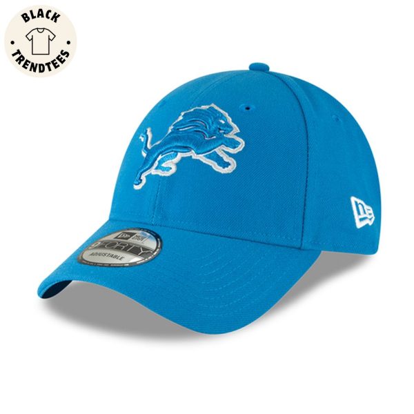 Detroit Lions Football Blue NFL Logo Design 3D Hoodie  Longpant Cap Set