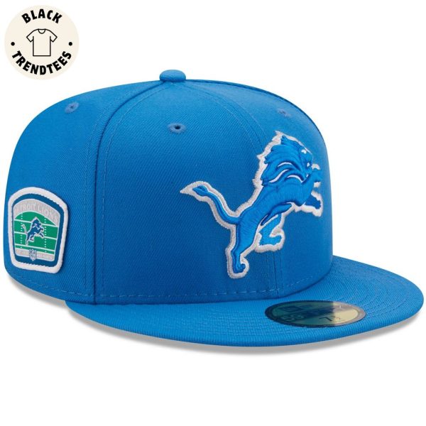 Detroit Lions Football NFL Blue Mascot Design 3D Hoodie  Longpant Cap Set