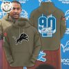 Detroit Lions To Celebrate 90th Season Black NFL Logo Design 3D Hoodie