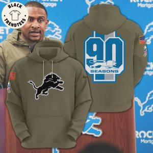 Detroit Lions To Celebrate 90th Season Mascot Design 3D Hoodie