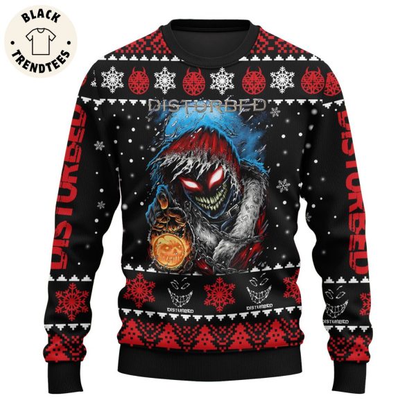 Disturbed Get Down With The Xmas Skull Design Black 3D Sweater