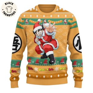 Dragon Ball Christmas Yellow Design 3D Sweater