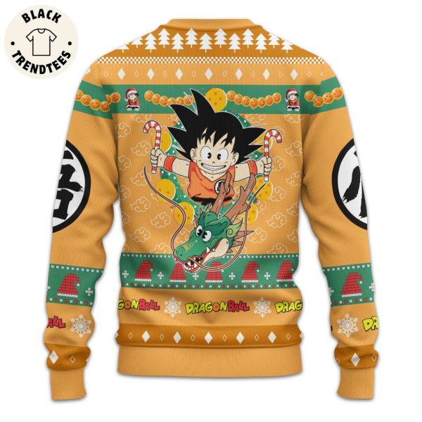 Dragon Ball Christmas Yellow Design 3D Sweater