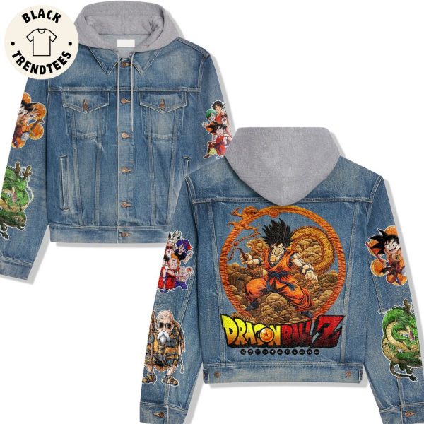 Dragon Ball Z Design Hooded Denim Jacket
