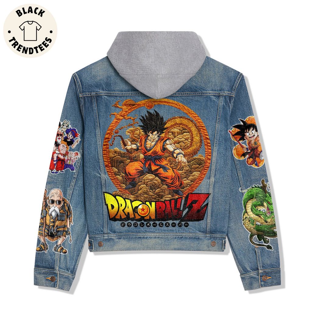 Dragon Ball Z Design Hooded Denim Jacket