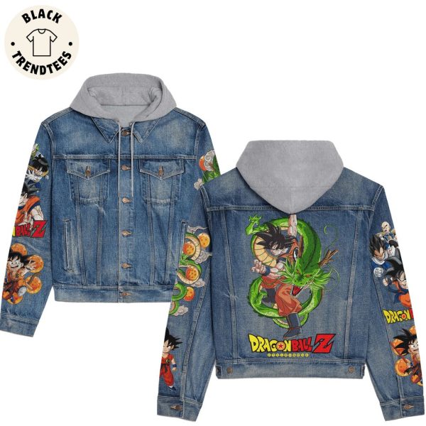 Dragonball Z Portrait Design Hooded Denim Jacket