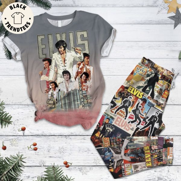 Elvis Coin Castle Portrait Design Pajamas Set