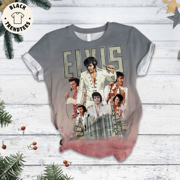 Elvis Coin Castle Portrait Design Pajamas Set