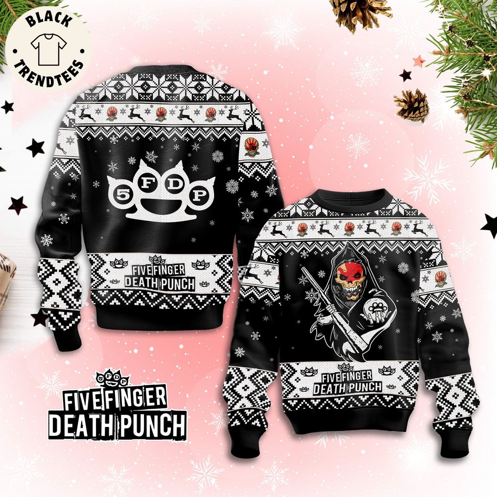 Five Finger Death Punch Skull Black Design 3D Sweater