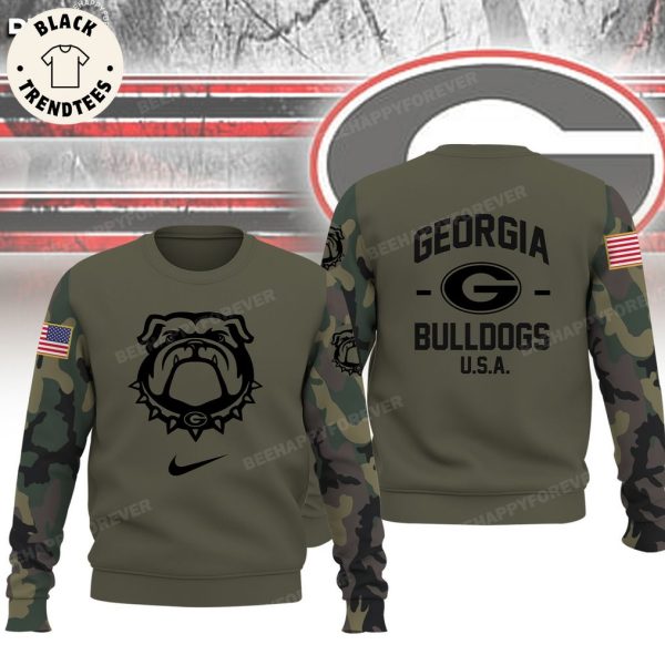 Georgia Bulldogs Veteran USA Nike Logo Design 3D  Hoodie