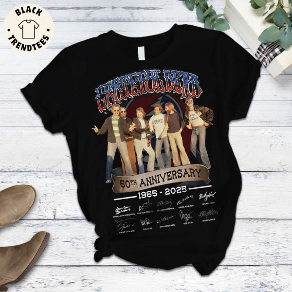 Grateful Dead 60th Anniversary 1965-2025 Black Design Pajamas Set