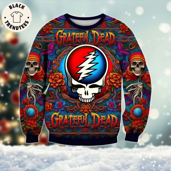 Grateful Dead Skull Corlor Design 3D Sweater