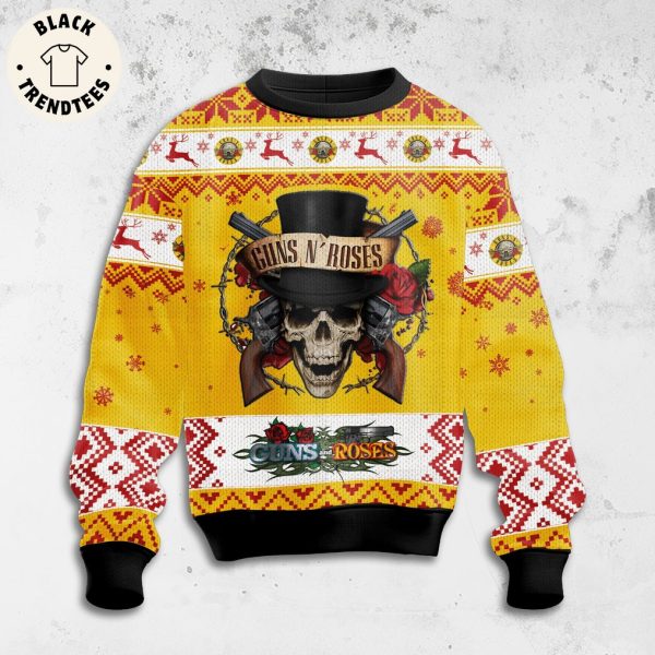 Guns N’ Roses Skull Yellow Design 3D Sweater