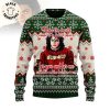 Merry Snowflakes Swift Songs And Christmas Cheer Portrait Green Design 3D Sweater