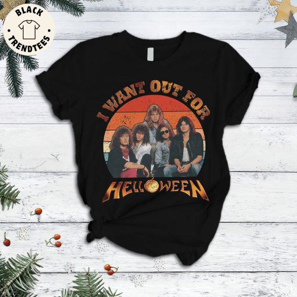 I Want Out For Helloween Black Design Pajamas Set