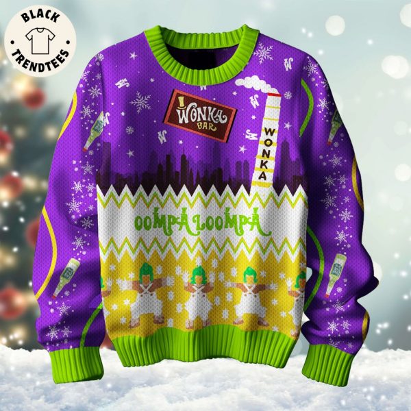 I Wonka Bar Oompaloompa Christmas Design 3D Sweater