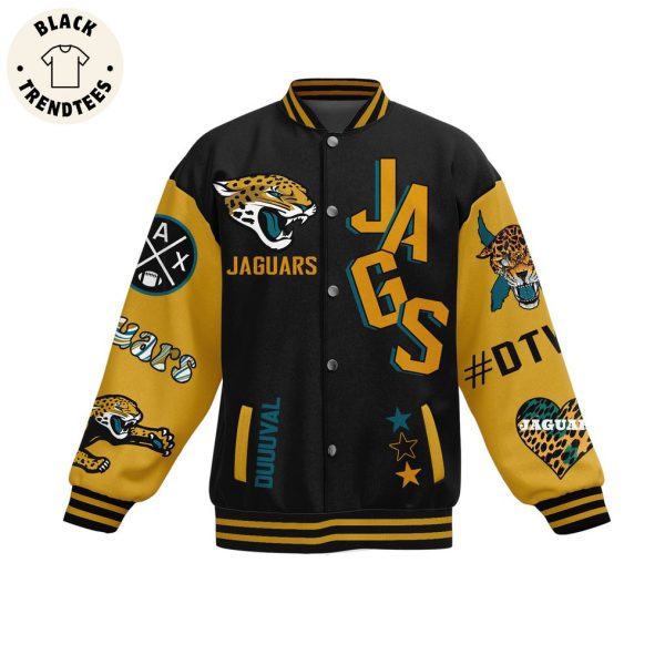 Jags Duuval Jaguars Tiger Black Design Baseball Jacket