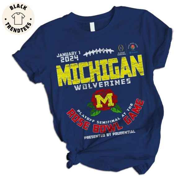 January 2024 Michigan Wolverines Rose Bowl Game Mascot Design Pajamas Set