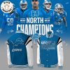 Limited NFC North Champions 2023 Detroit Lions Black Design Baseball Jacket
