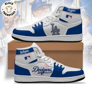 Los Angeles Dodgers MLB Limited Blue White Design Air Jordan 1 High Top
