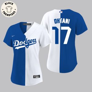 Los Angeles Dodgers Shohei Ohtani Nike Logo Blue White Design Baseball Jersey