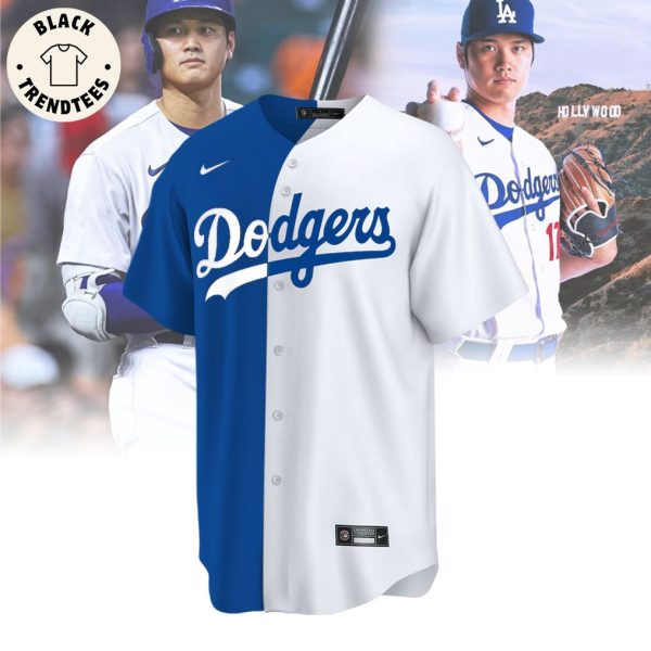 Los Angeles Dodgers Shohei Ohtani Nike Logo Blue White Design Baseball Jersey