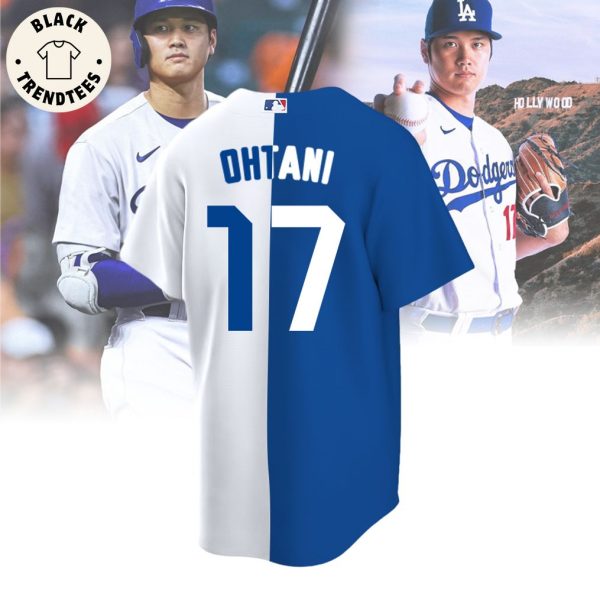 Los Angeles Dodgers Shohei Ohtani Nike Logo Blue White Design Baseball Jersey