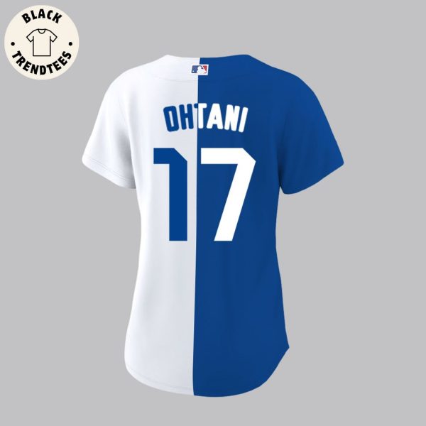 Los Angeles Dodgers Shohei Ohtani Nike Logo Blue White Design Baseball Jersey