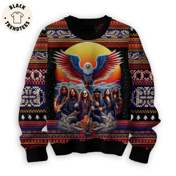 Lynyrd Skynyrd Southern Rock Roll Black Design 3D Sweater