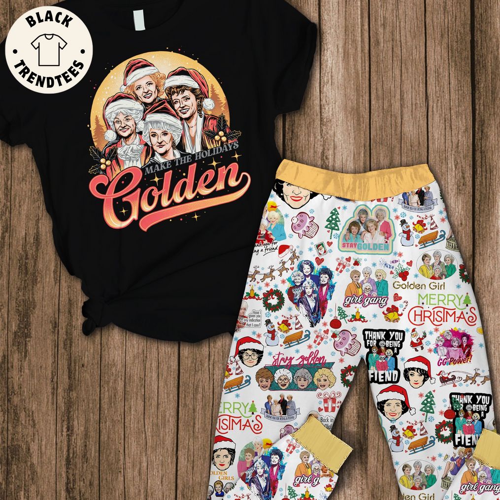Make the Holidays Golden Design Pajamas Set