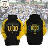 Michigan 1000 Wins Wolverines Football Black Yellow Sleeve Design 3D Hoodie