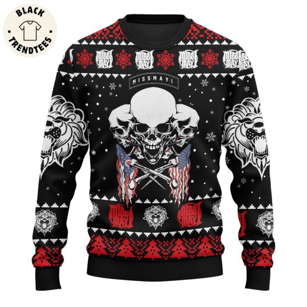 Missmati Skull Design 3D Sweater