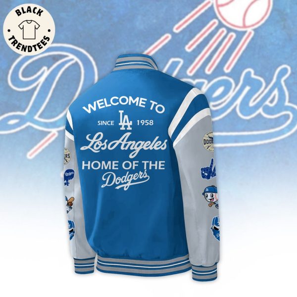 MLB Los Angeles Dodgers Blue Design Logo Baseball Jacket
