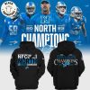 NFC North Champions Detroit Lions Mascot Black Design 3D Hoodie  Longpant Cap Set