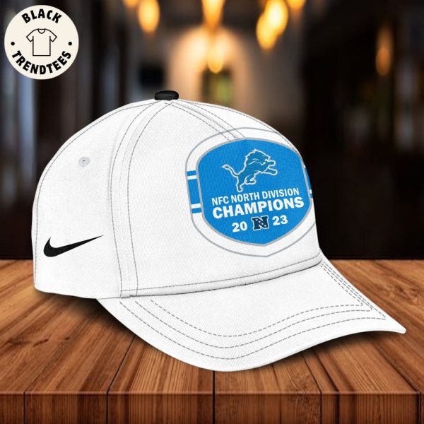 NFC North Division Champions Detroit Lions 2023 Nike Logo White Design Hoodie Longpant Cap Set